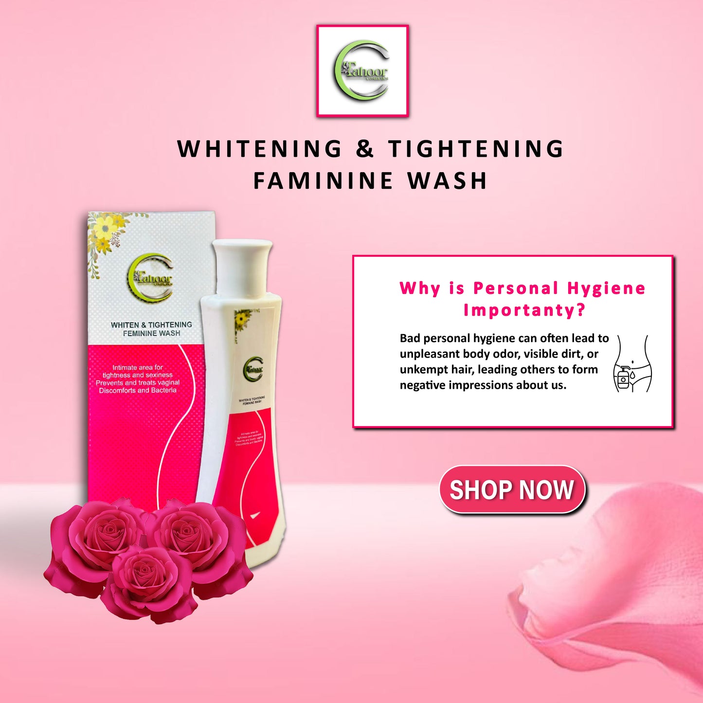 Tahoor Premium Feminine Wash – Whitening, Tightening & Complete Intimate Care